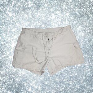 Express Bleus Vintage Cream Cargo Shorts 90s y2k Vtg